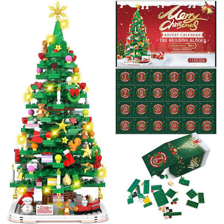 Sunnook 2024 Christmas Tree Building Toy Set