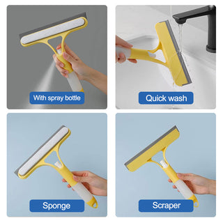 Window Squeegee with Spray