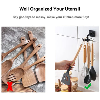 Kitchen Utensil Hanger with 6 Hooks