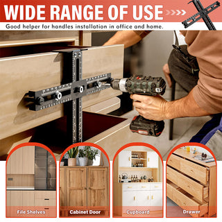 Sunnook Adjustable Cabinet Hardware Jig—for Precise Cabinet and Furniture Assembly