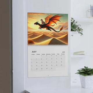 Sunnook 2025 Cat Dragon Rider Calendar