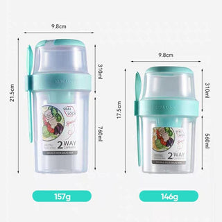 Salad Shaker Cup Portable Cereal Cup