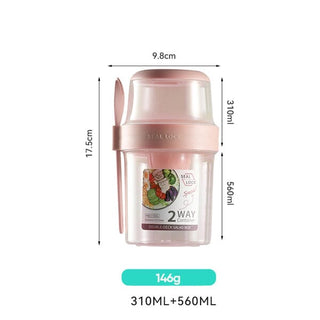 Salad Shaker Cup Portable Cereal Cup