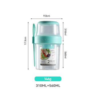 Salad Shaker Cup Portable Cereal Cup