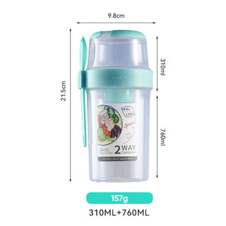 Salad Shaker Cup Portable Cereal Cup