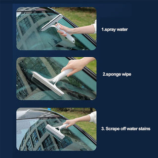 Window Squeegee with Spray