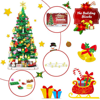 Sunnook 2024 Christmas Tree Building Toy Set