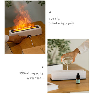 3D Simulation Flame Oil Diffuser