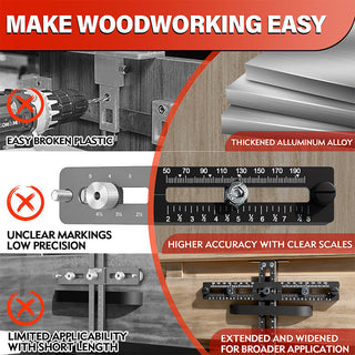 Sunnook Adjustable Cabinet Hardware Jig—for Precise Cabinet and Furniture Assembly