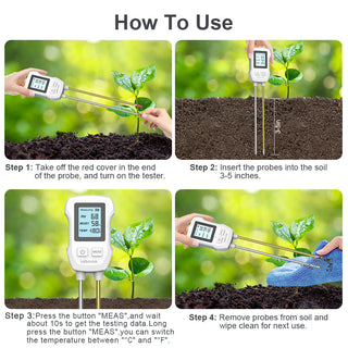 3 in 1 Digital Plant Soil Moisture Meter