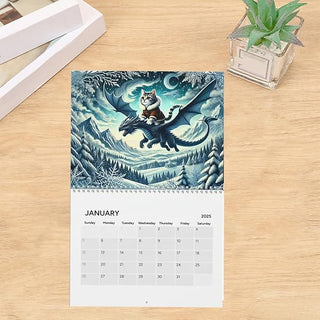 Sunnook 2025 Cat Dragon Rider Calendar