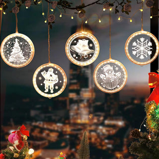 Christmas 3D Novelty Fairy Hanging String Lights